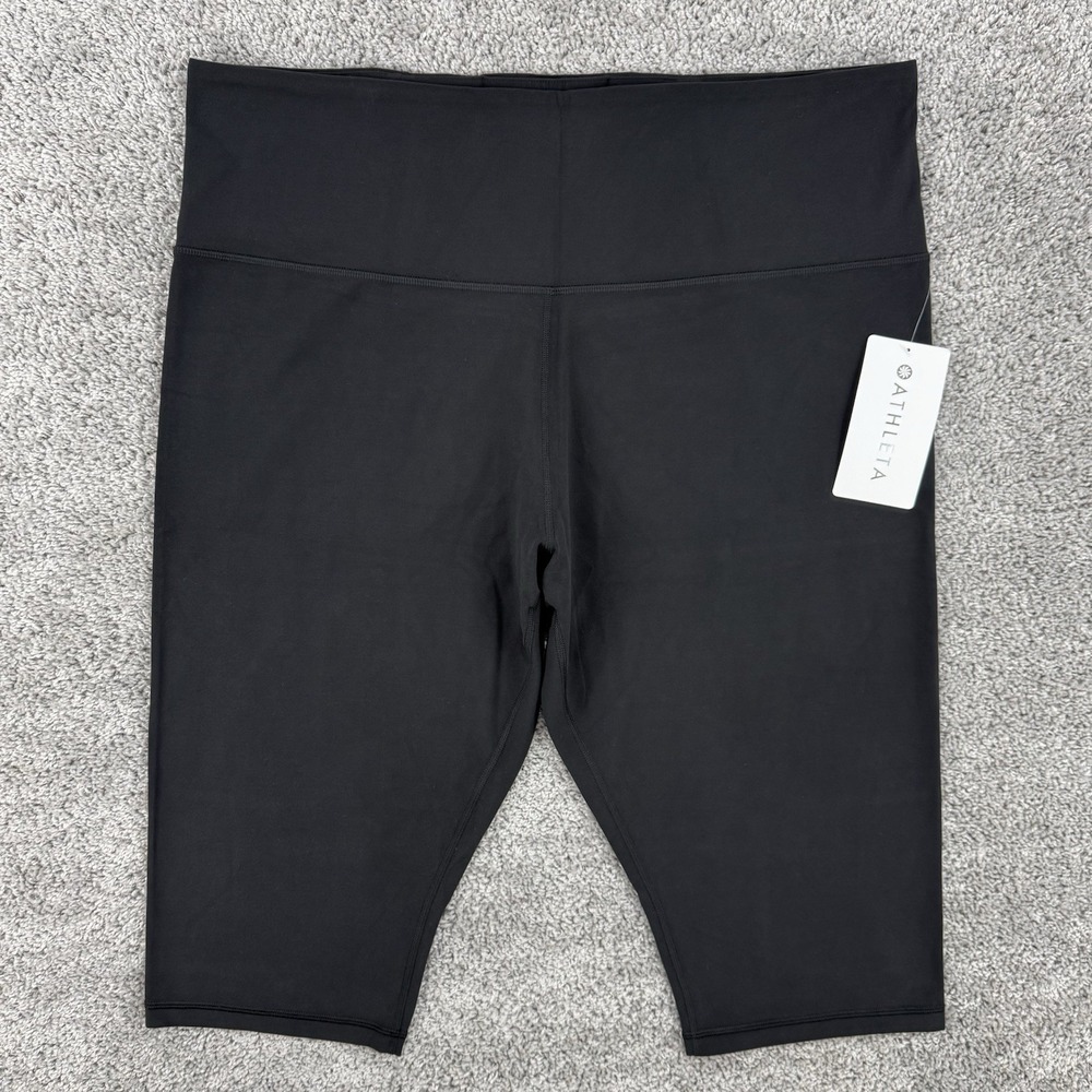 Athleta Ultra High Rise Elation Crop Womens NWT 3X Black Leggings Powervita Soft